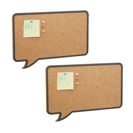 set of 2 cork boards speech bubble