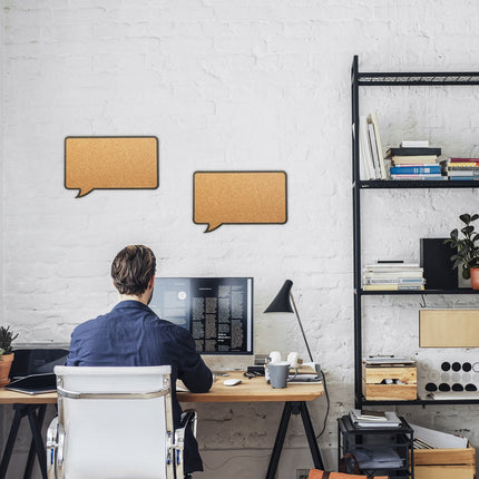 set of 2 cork boards speech bubble