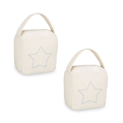 set of 2 door stops with star motif