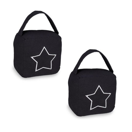 set of 2 door stops with star motif