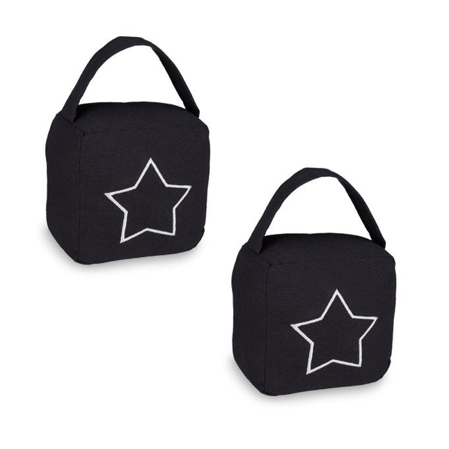 set of 2 door stops with star motif