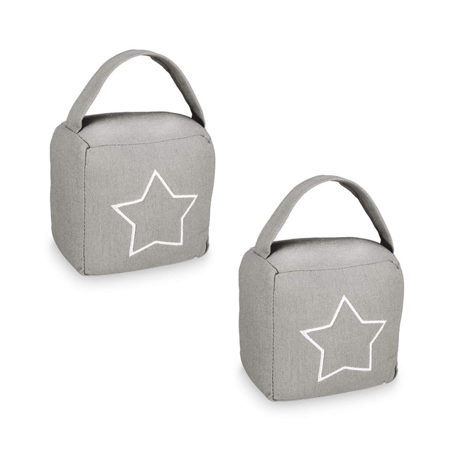 set of 2 door stops with star motif