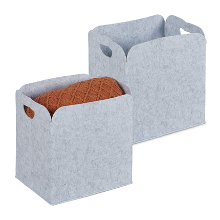 set of 2 felt storage baskets