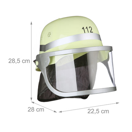set of 2 firefighter helmets with blue light