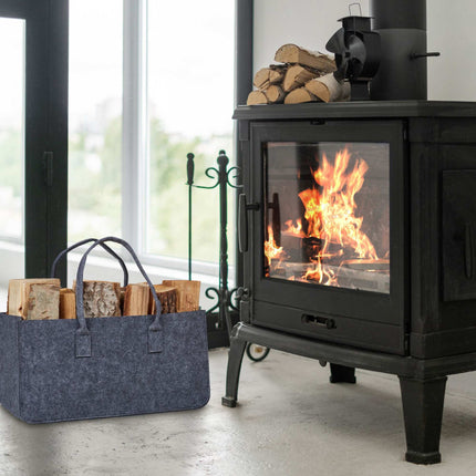 set of 2 firewood sacks in felt