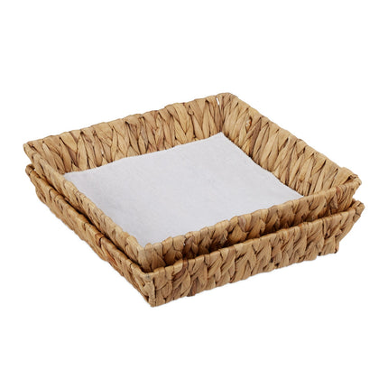 set of 2 fruit bowls made from water hyacinth
