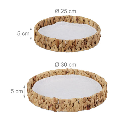 set of 2 fruit bowls made from water hyacinth