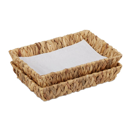 set of 2 fruit bowls made from water hyacinth