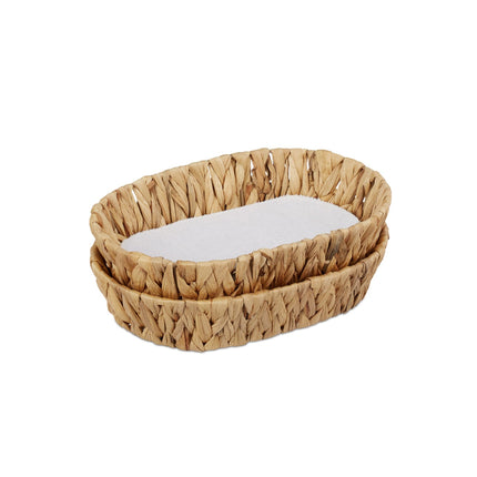 set of 2 fruit bowls made from water hyacinth