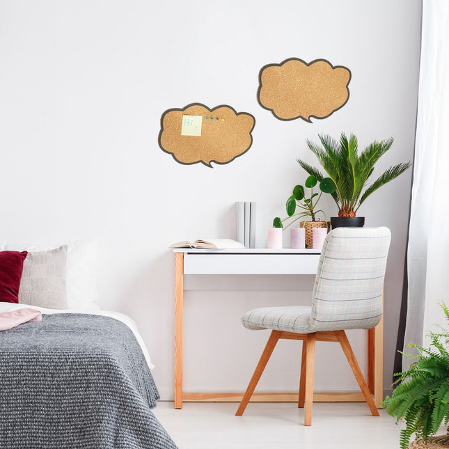 set of 2 pin boards made of cork thought clouds