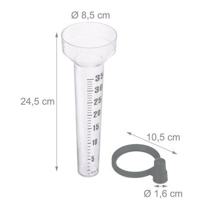 set of 2 rain gauges with holder