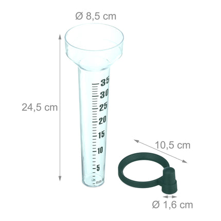 set of 2 rain gauges with holder