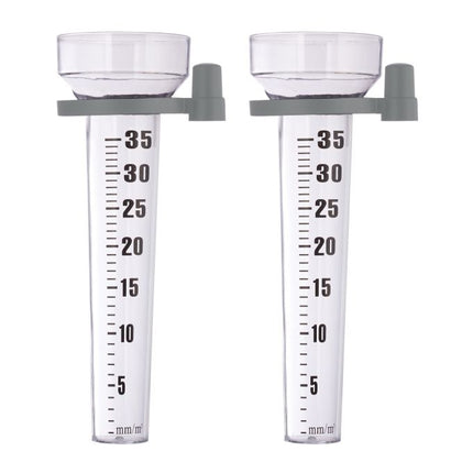 set of 2 rain gauges with holder