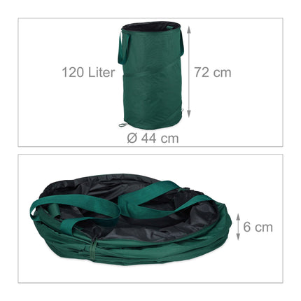 set of 2 self-standing leaf bags 120L