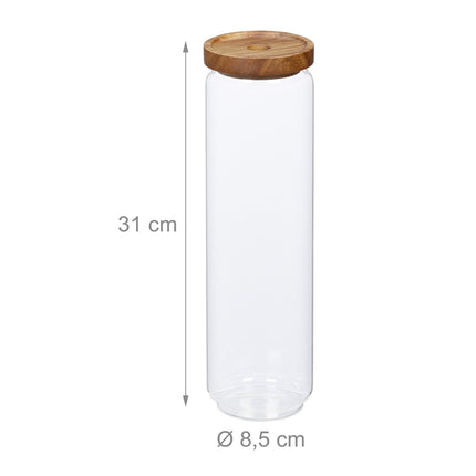 set of 2 storage jars with lids 1.5 litres