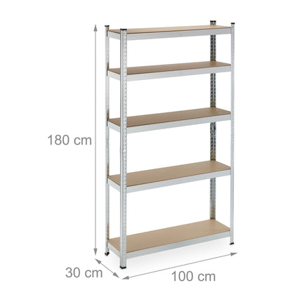 set of 2 sturdy shelves with 5 levels