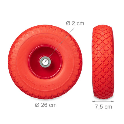 set of 2 wheelbarrow wheels 3.00-4