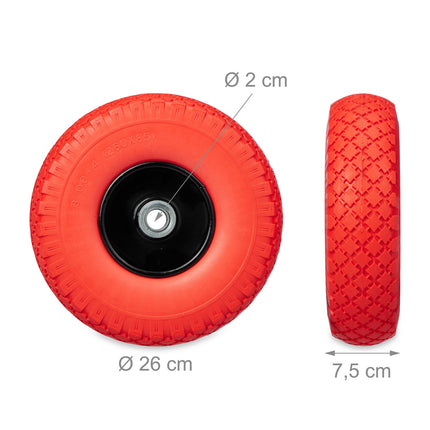 set of 2 wheelbarrow wheels 3.00-4