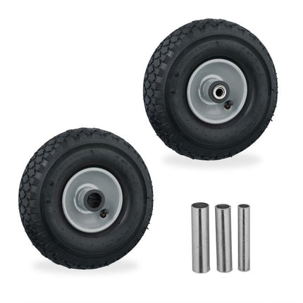set of 2 wheels for pick-up trucks 3.00-4 steel rim