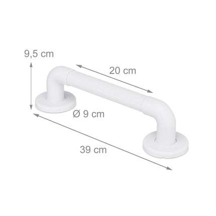 set of 2 white plastic handles
