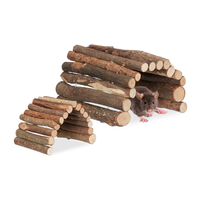 set of 2 wooden rodent bridges 2 sizes