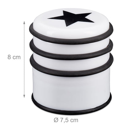 set of 3 door stops with star motif