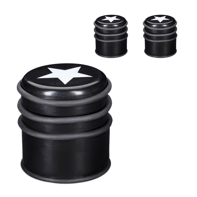 set of 3 door stops with star motif