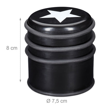set of 3 door stops with star motif