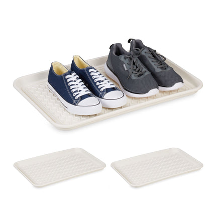 set of 3 drip trays for shoes 60 x 40 cm