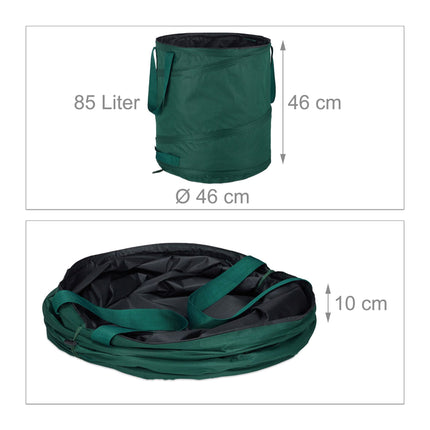 set of 3 self-standing leaf bags 85L