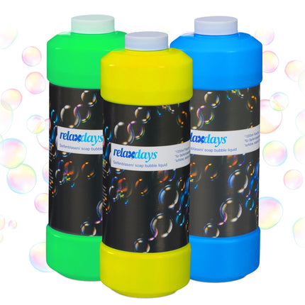 set of 3 soap bubbles refill bottle 1 l