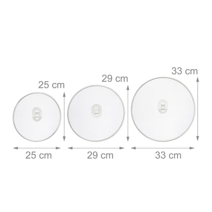 set of 3 splash guards for frying pans