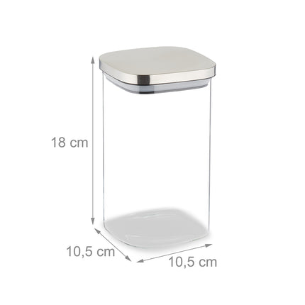 set of 3 storage jars with lids 1200 ml
