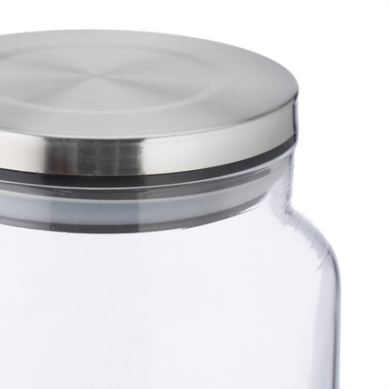 set of 3 storage jars with lids 1500 ml