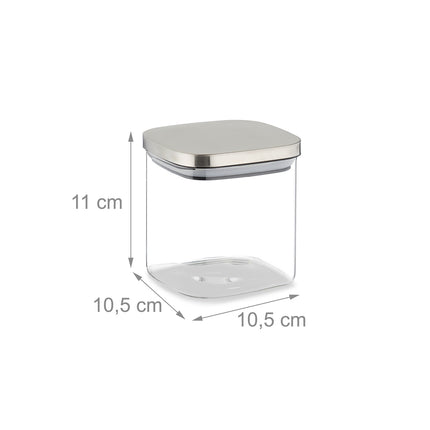 set of 3 storage jars with lids 600 ml
