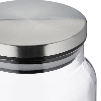 set of 3 storage jars with lids 700 ml