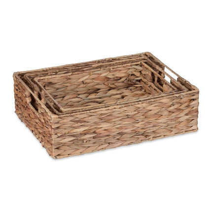 set of 3 trays water hyacinth