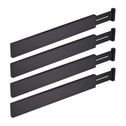 set of 4 drawer dividers in black