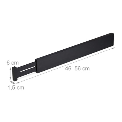 set of 4 drawer dividers in black