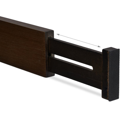 set of 4 drawer dividers in dark brown