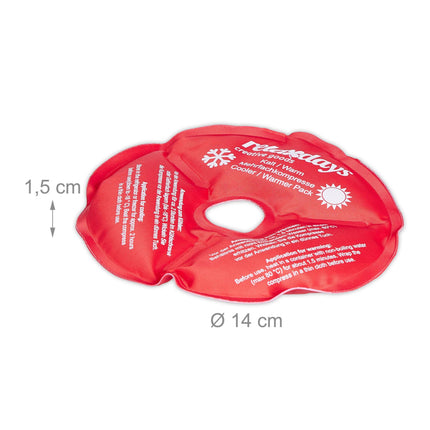 set of 4 knee pads in red
