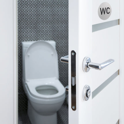 set of 4 self-adhesive WC signs