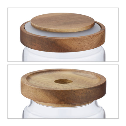 set of 4 storage jars with lids