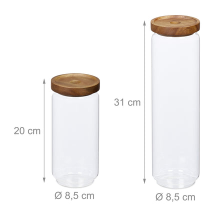 set of 4 storage jars with lids