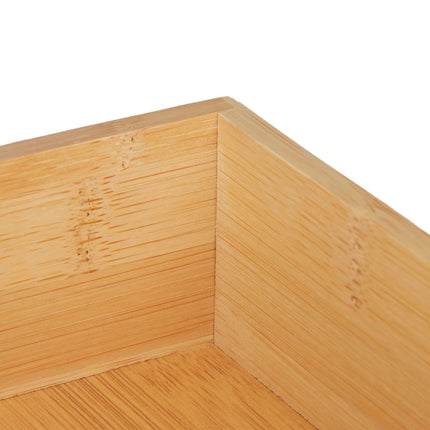 set of 5 bamboo storage boxes