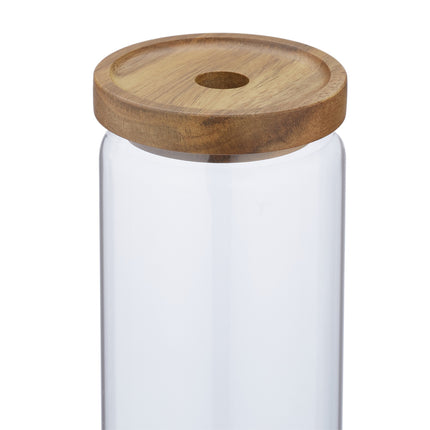 set of 5 glass storage jars with lids