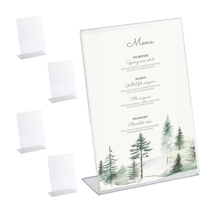 set of 5 table stands DIN A4