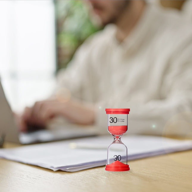 set of 6 hourglasses for children