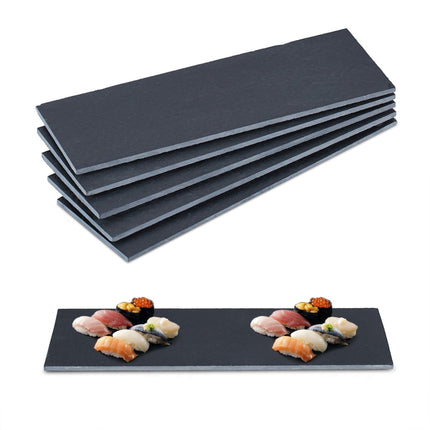 set of 6 slate tiles 30 x 10 cm
