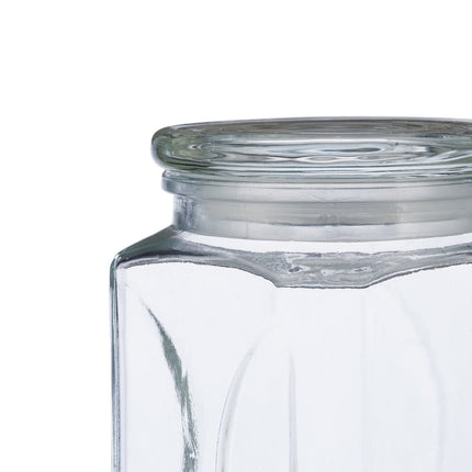 set of 6 storage jars with lids 1000 ml